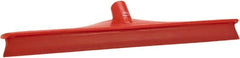 Vikan - 19.67" Rubber Blade Floor Squeegee - Single Edge, Red, Plastic Holder - Americas Industrial Supply