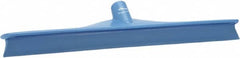 Vikan - 19.67" Rubber Blade Floor Squeegee - Single Edge, Blue, Plastic Holder - Americas Industrial Supply