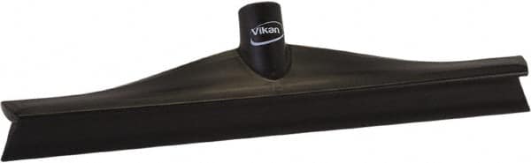Vikan - 15-3/4" Rubber Blade Floor Squeegee - Single Edge, Black, Plastic Holder - Americas Industrial Supply