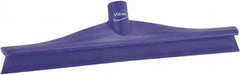 Vikan - 15-3/4" Rubber Blade Floor Squeegee - Single Edge, Purple, Plastic Holder - Americas Industrial Supply