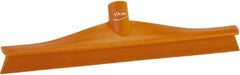 Vikan - 15-3/4" Rubber Blade Floor Squeegee - Single Edge, Orange, Plastic Holder - Americas Industrial Supply