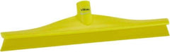Vikan - 15-3/4" Rubber Blade Floor Squeegee - Single Edge, Yellow, Plastic Holder - Americas Industrial Supply