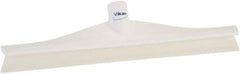 Vikan - 15-3/4" Rubber Blade Floor Squeegee - Single Edge, White, Plastic Holder - Americas Industrial Supply