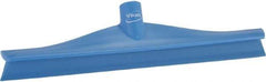 Vikan - 15-3/4" Rubber Blade Floor Squeegee - Single Edge, Blue, Plastic Holder - Americas Industrial Supply