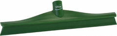 Vikan - 15-3/4" Rubber Blade Floor Squeegee - Single Edge, Green, Plastic Holder - Americas Industrial Supply