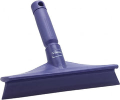 Vikan - 9.84" Rubber Blade Bench Squeegee - Single Edge, Purple, Plastic Holder - Americas Industrial Supply