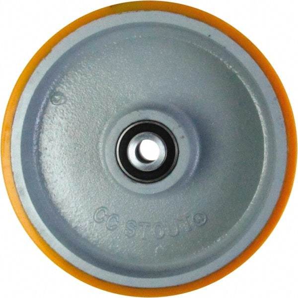 Caster Connection - 10 Inch Diameter x 2 Inch Wide, Polyurethane on Iron Caster Wheel - 1,850 Lb. Capacity, 2.2 Inch Hub Length, 1/2 Inch Axle Diameter, Sealed Precision Ball Bearing - Americas Industrial Supply