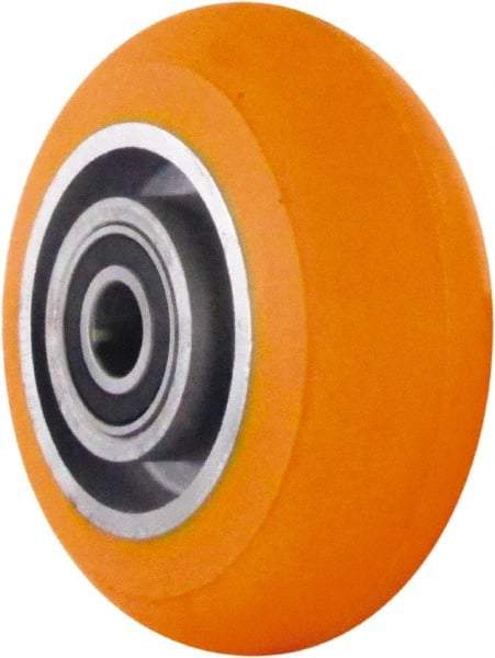 Caster Connection - 5 Inch Diameter x 2 Inch Wide, Polyurethane on Aluminum Caster Wheel - 750 Lb. Capacity, 2.2 Inch Hub Length, 1/2 Inch Axle Diameter, Sealed Precision Ball Bearing - Americas Industrial Supply