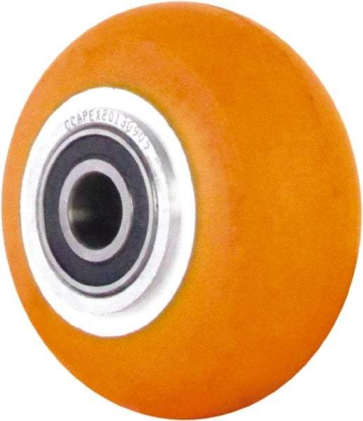 Caster Connection - 4 Inch Diameter x 2 Inch Wide, Polyurethane on Aluminum Caster Wheel - 650 Lb. Capacity, 2.2 Inch Hub Length, 1/2 Inch Axle Diameter, Sealed Precision Ball Bearing - Americas Industrial Supply