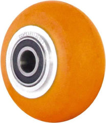 Caster Connection - 4 Inch Diameter x 2 Inch Wide, Polyurethane on Aluminum Caster Wheel - 650 Lb. Capacity, 2.2 Inch Hub Length, 1/2 Inch Axle Diameter, Sealed Precision Ball Bearing - Americas Industrial Supply