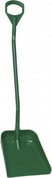 Vikan - 14-3/4" High Square Plastic Shovel - 39" Long D-Grip Handle - Americas Industrial Supply