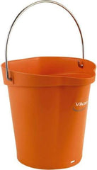 Vikan - 1-1/2 Gal, Polypropylene Round Orange Single Pail with Pour Spout - Handle Included - Americas Industrial Supply