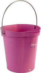 Vikan - 1-1/2 Gal, Polypropylene Round Pink Single Pail with Pour Spout - Handle Included - Americas Industrial Supply