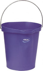 Vikan - 3 Gal, Polypropylene Round Purple Single Pail with Pour Spout - Handle Included - Americas Industrial Supply