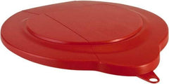 Vikan - 1.5 Gal Polypropylene Pail Lid - Red, For Use with 5691 - Americas Industrial Supply