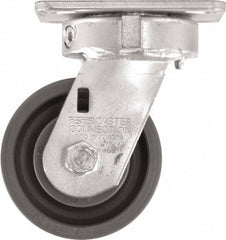 Caster Connection - 4" Diam x 2" Wide x 5-5/8" OAH Top Plate Mount Swivel Caster - High Grade Nylon, 1,000 Lb Capacity, Sealed Precision Ball Bearing, 4 x 4-1/2" Plate - Americas Industrial Supply