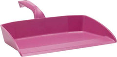 Vikan - 12-1/2" Wide Handheld Dustpan - Plastic Body, 4-1/2" Handle, Pink - Americas Industrial Supply