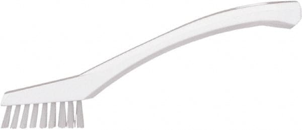 Vikan - 5/8" Bristle Length, Polyester Food Service Brush - 2-5/16" Long x 1/2" Wide Head, 8" OAL, White, Polypropylene Block - Americas Industrial Supply