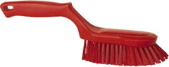 Vikan - 1-1/2" Bristle Length, Polyester Scrub Brush - 5-5/8" Long x 5" Wide Head, 13-1/2" OAL, Red, Polypropylene Block - Americas Industrial Supply