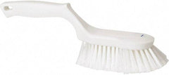 Vikan - 2" Bristle Length, Polyester Wash Brush - 5-13/16" Long x 5" Wide Head, 13-1/2" OAL, White, Polypropylene Block - Americas Industrial Supply