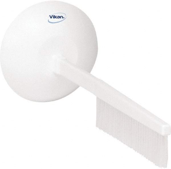 Vikan - 2-3/4" Bristle Length, Polyester Cleaning & Finishing Brush - 8" Long x 2-3/4" Wide Head, 20" OAL, White, Polypropylene Block - Americas Industrial Supply