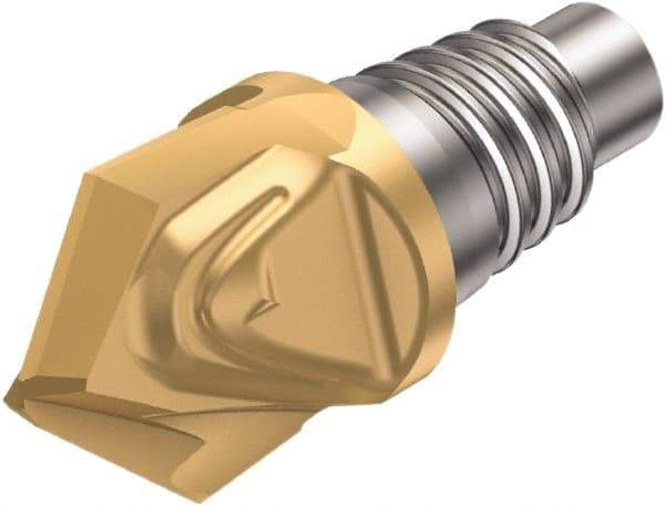 Sandvik Coromant - 316-CM Grade 1030 Carbide Chamfer Milling Tip Insert - TiAlN/TiN Finish, 2 Flutes, 12mm Cutting Diam, 7.73mm Depth of Cut, 14mm Extension, 10° Helix - Americas Industrial Supply