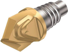 Sandvik Coromant - 316-CM Grade 1030 Carbide Chamfer Milling Tip Insert - TiAlN/TiN Finish, 2 Flutes, 12mm Cutting Diam, 7.73mm Depth of Cut, 14mm Extension, 10° Helix - Americas Industrial Supply