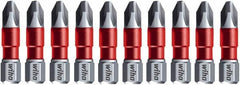 Wiha - #2 Phillips Screwdriver Bit - 1/4" Hex Drive, 1-9/64" OAL - Americas Industrial Supply
