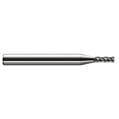 Miniature End Mills - Stub & Standard - 0.3750″ (3/8″) Cutter Diameter × 0.0400″ Radius × 1.0000″ (1″) Length of Cut Carbide Corner Radius End Mill, 4 Flutes