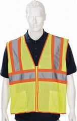 PIP - High Visibility Vest - CL2 2 PKT LIME YLW 4XL HI-VIS MESH FABRIC VEST - Americas Industrial Supply