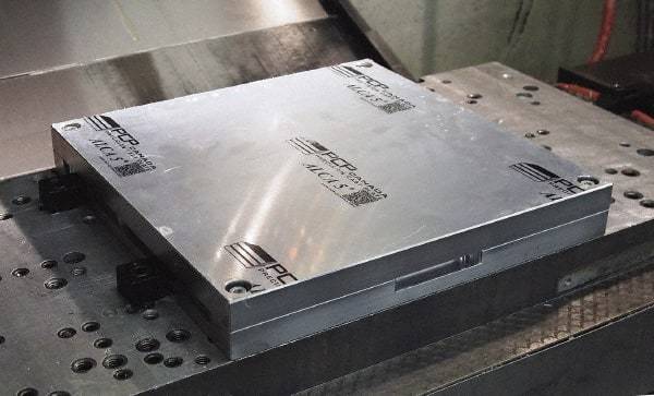 Mitee-Bite - Square Aluminum CNC Clamping Pallet - 378mm Wide x 378mm Long x 25.4mm Thick - Americas Industrial Supply