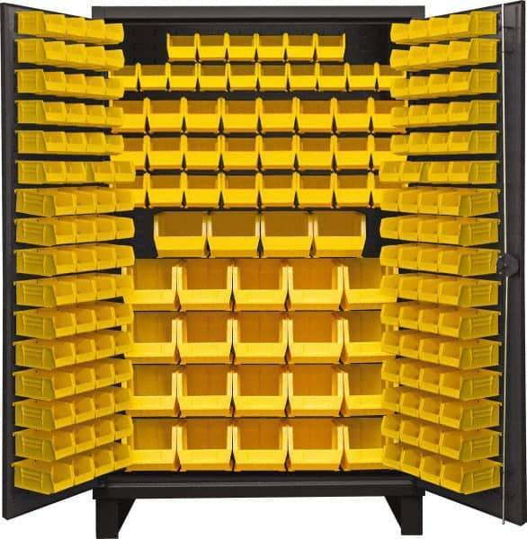 Durham - 192 Bin Storage Cabinet - Steel, 48" Wide x 24" Deep x 78" High, Gray - Americas Industrial Supply