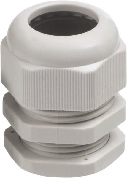 Canfield Connector - 0.197 to 0.354" Cable Capacity, Liquidtight, Straight Strain Relief Cord Grip - 1/2 NPT Thread, 1.693" Long, Nylon - Americas Industrial Supply