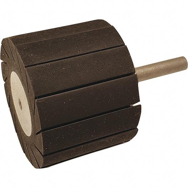 Dynabrade - 1-1/2" Wide x 2" Diam, Expander Wheel Spiral Band Drum - 1/4" Shank Diam, 7,500 RPM - Americas Industrial Supply