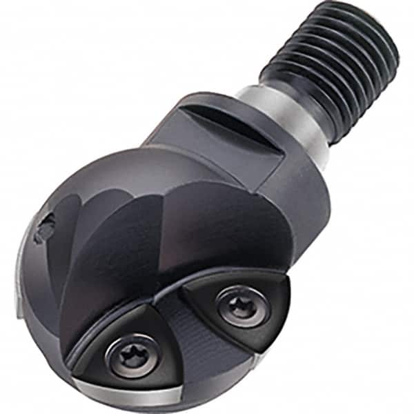 Walter - 20mm Cut Diam, 15mm Max Depth of Cut, 14.5mm Shank Diam, 43mm OAL, Indexable Ball Nose End Mill - 22,200 Max RPM - Americas Industrial Supply