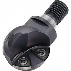 Walter - 25mm Cut Diam, 20mm Max Depth of Cut, 18.5mm Shank Diam, 51mm OAL, Indexable Ball Nose End Mill - 17,800 Max RPM - Americas Industrial Supply