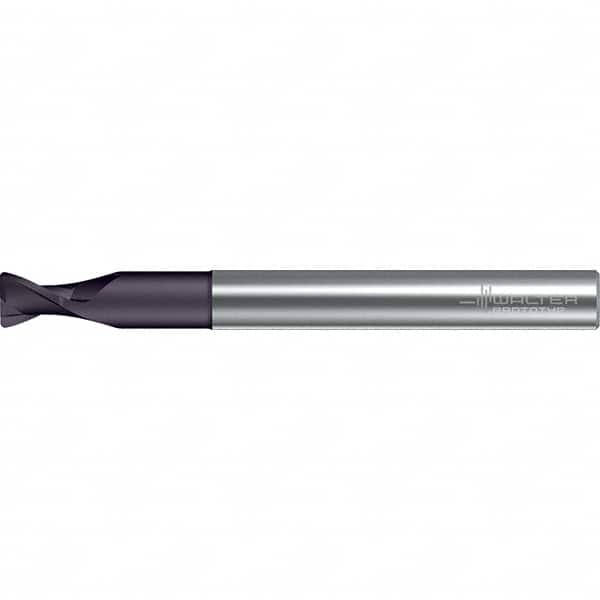 Walter-Prototyp - 12mm, 2 Flute, Solid Carbide, 0.5mm End Mill - 3-15/16" OAL, 30° Helix, Right Hand Flute, 36mm LOC, Right Hand Cut - Americas Industrial Supply