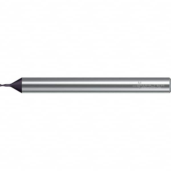 Walter-Prototyp - 0.8mm, 2 Flute, Solid Carbide, 0.08mm End Mill - 2-1/8" OAL, 30° Helix, Right Hand Flute, 3mm LOC, Right Hand Cut - Americas Industrial Supply