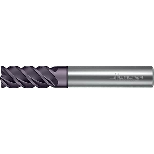 Walter-Prototyp - 12mm, 4 Flute, Solid Carbide, 0.8mm End Mill - 3.268" OAL, 50° Helix, Right Hand Flute, 36mm LOC, Right Hand Cut - Americas Industrial Supply