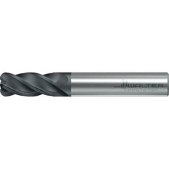 Walter-Prototyp - 12mm, 4 Flute, Solid Carbide, 3mm End Mill - 3.268" OAL, 38° Helix, Right Hand Flute, 26mm LOC, Right Hand Cut - Americas Industrial Supply