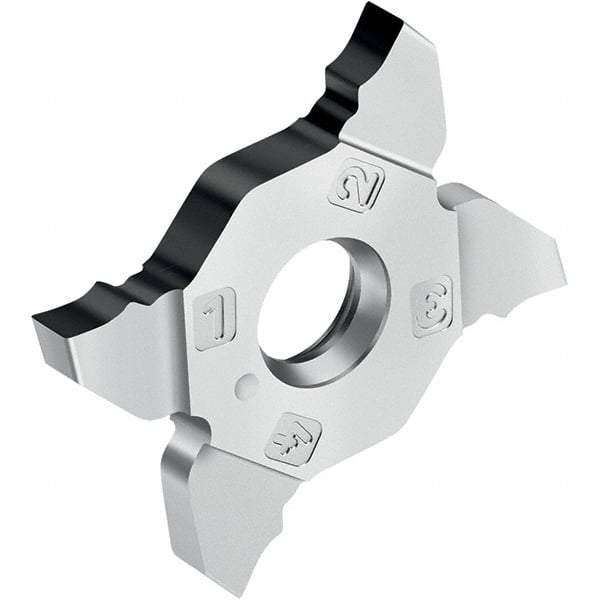 Walter - GD8 Grade WSM23S, 2.75mm Cutting Width Grooving Insert - 0.2mm Corner Radius, TiAlN+Al2O3+(Al) Finish - Americas Industrial Supply