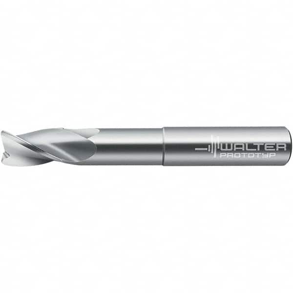 Walter-Prototyp - 9.53mm, 3 Flute, Solid Carbide, 0.381mm End Mill - 3-1/4" OAL, 30° Helix, Right Hand Flute, 39mm LOC, Right Hand Cut - Americas Industrial Supply