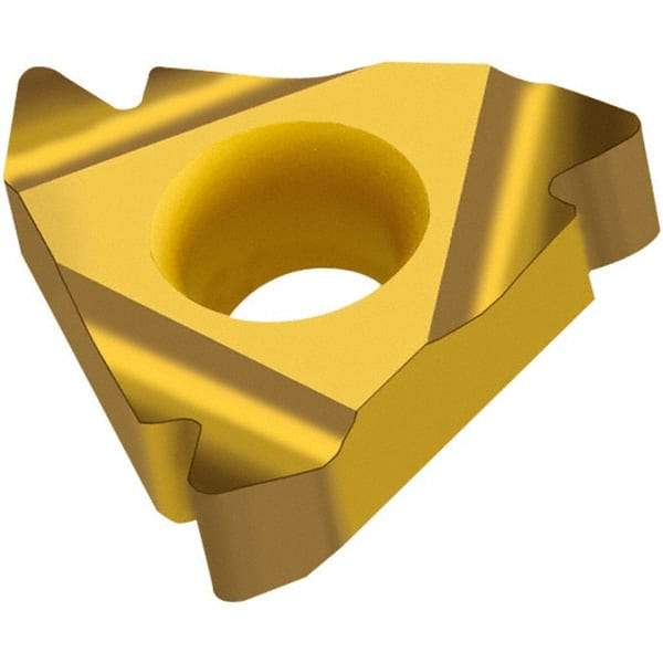 Walter - Internal Left Hand M (Metric 60°, MF 60°, UN 60°, UNC 60°, UNF 60°) Laydown Threading Insert - Grade WXP20, TiN Coated 9.53mm Inscribed Circle - Americas Industrial Supply