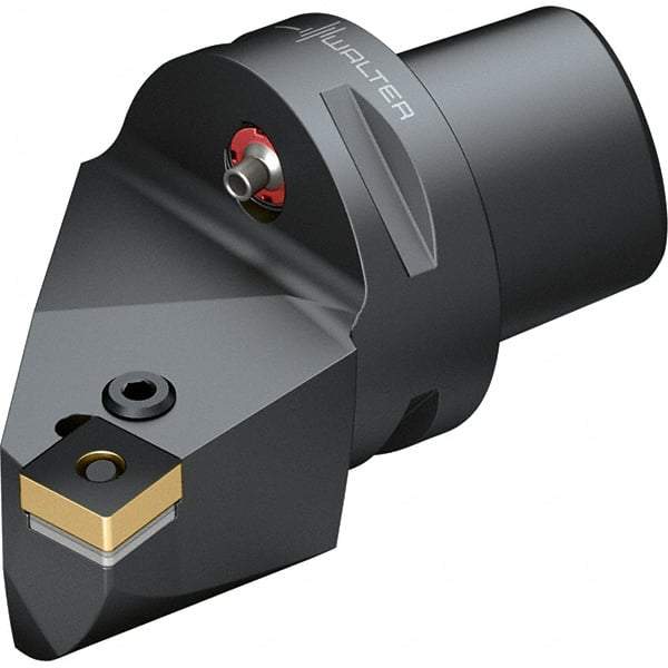 Walter - 0° Lead Angle, Indexable Turning Toolholder - 106.8mm OAL, Series PSKN-CAPTO-AUSSEN - Americas Industrial Supply
