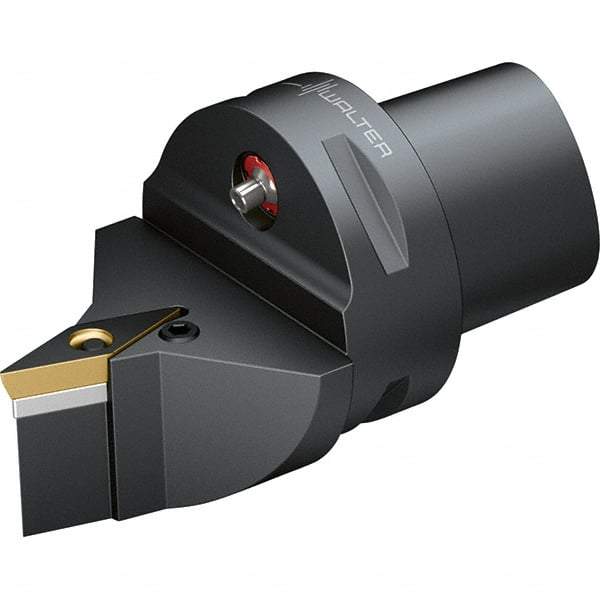 Walter - 72.5° Lead Angle, Indexable Turning Toolholder - 74mm OAL, Series PVVB-CAPTO-AUSSEN - Americas Industrial Supply
