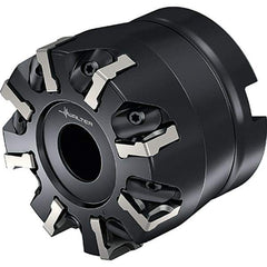 Walter - 12 Inserts, 80mm Cut Diam, 27mm Arbor Diam, Indexable Square-Shoulder Face Mill - 0° Lead Angle, 50mm High, Series M2136-B1 METRISCH - Americas Industrial Supply
