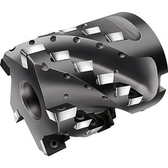 Walter - 4 Inserts, 80mm Cut Diam, 32mm Arbor Diam, Indexable Square-Shoulder Face Mill - 0° Lead Angle, 80mm High, Through Coolant, Series F2338F-B1 - Americas Industrial Supply