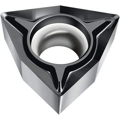 Walter - WCGT FM2 Grade WSM21 Turning Insert - TiAlN Finish, 80° Trigon, 6.35mm Inscr Circle, 2.38mm Thick, 0.4mm Corner Radius - Americas Industrial Supply
