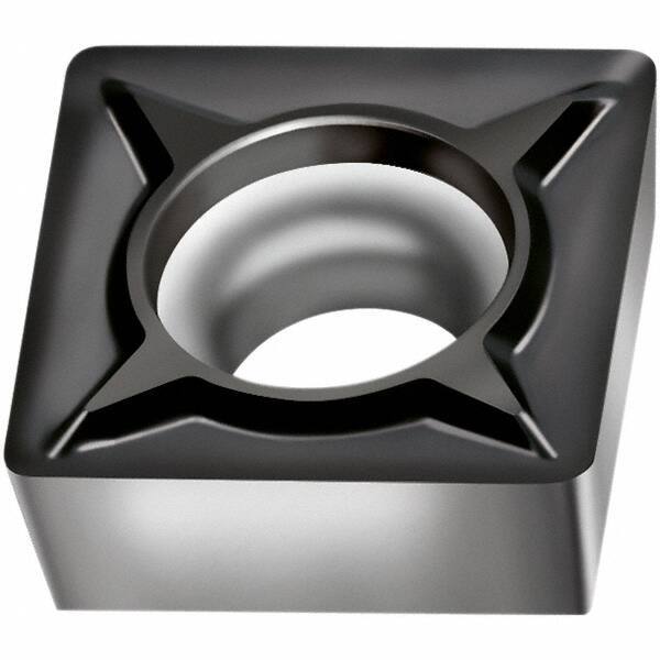 Walter - SCGT FM2 Grade WSM20S Turning Insert - TiAlN+Al2O3+(Al) Finish, 90° Square, 9.53mm Inscr Circle, 3.97mm Thick, 0.8mm Corner Radius - Americas Industrial Supply