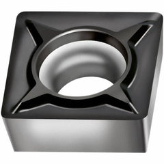 Walter - SCGT FM2 Grade WSM20S Turning Insert - TiAlN+Al2O3+(Al) Finish, 90° Square, 9.53mm Inscr Circle, 3.97mm Thick, 0.8mm Corner Radius - Americas Industrial Supply